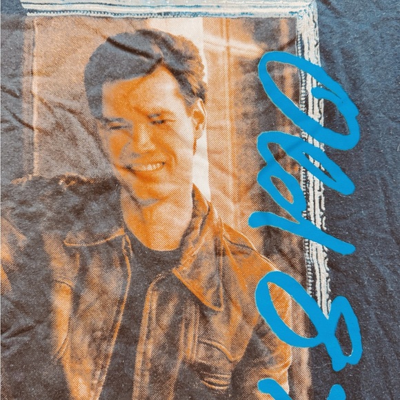 Screen Stars Men’s Vintage Black and Blue Graphic Tee - Picture 3 of 4